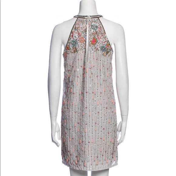Like New | Parker | Silk Shift Dress with beaded Crystal Accent - Picture 2 of 3